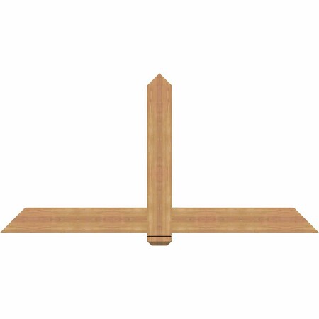 Ekena Millwork Eugene Smooth Timber Gable Bracket, Western Red Cedar, 72"W x 36"H x 3 1/2"D x 5 1/2"F, 12/12 Pitch GBW072X36X0406EUG00SWR